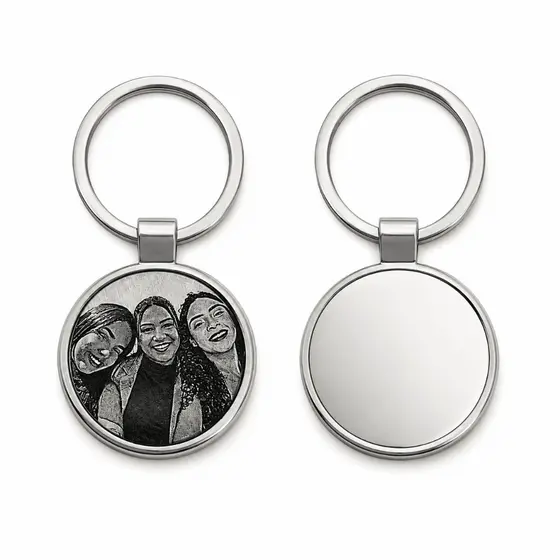 Chaveiro Personalizado Foto Frase Nome Gravação a Laser Aço  Presente Namorada Mãe Casal Filho