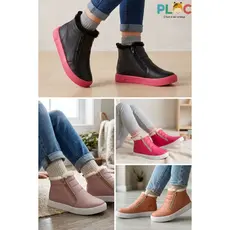 BOTA COTURNO TÊNIS CANO ALTO INFANTIL BABY MENINA FORRADA DE PELÚCIA SUPER MACIA
