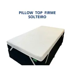 Pillow Top Solteiro 0,88x1,88 Espuma D33 Firme e Malha Premium Hipoalergenico - Bello Conforto