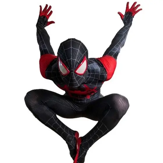 Fantasia Meninos Dos Desenhos Animados Homem-Aranha Macacão Crianças Festa De Aniversário Halloween Cosplay Roupas