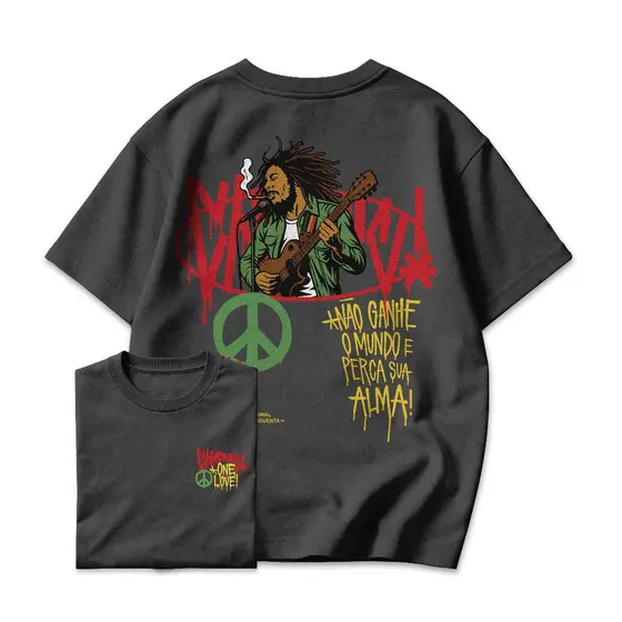 Camiseta Streetwear Estampa Bob Marley One Love Exclusiva