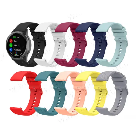 W.BILL Pulseira 20mm 22mm Silicone Esportiva Bip, Bip Lite, Bip S, Amazfit Gts, Amazfit Gtr 42mm, Galaxy 42mm ENV RAPIDO