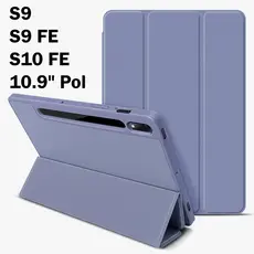 W.BILL Capa Silicone Para Samsung Galaxy Tab S9 FE/S10 FE 10.9 pol Com Suport de caneta