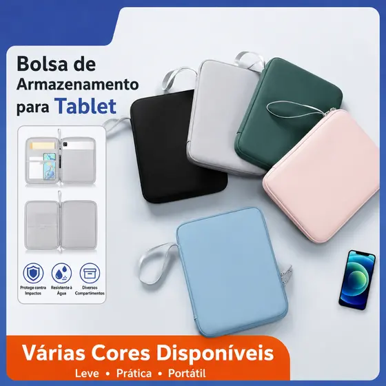 W.Bill Bolsa Pasta Impermeavel 11/13 Polegadas Multicamadas Estojo Protetor para iPad , Tablet , Capa Laptop Acolchoada