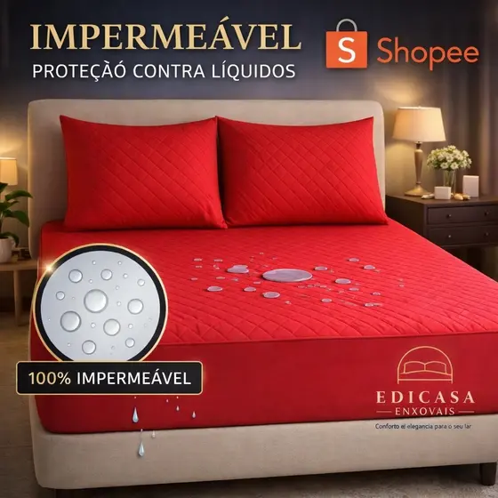 Capa de Colchão Impermeável Box Protetor Impermeável Solteiro, Casal, Queen e King