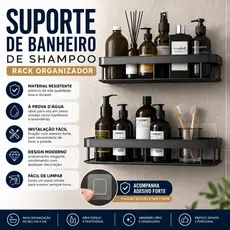 1/2 Peças Suporte De Banheiro De Shampoo Rack Organizador Alta Qualidade Prateleiras Sem Furo