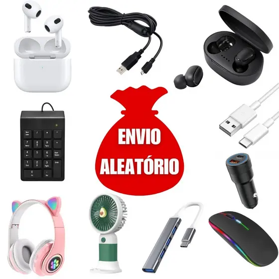 Cabo Iphone Carregador Mouse Fone Hub Eletrônicos Variados Envio Aleatório