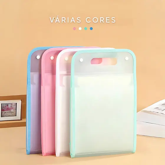 Pasta De Arquivo A4 Organizadora De Arquivos Sanfonada Material Escolar