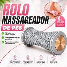Rolo Massageador Reflexologia para Pés Alívio Dor Muscular Liberação Miofascial Portátil