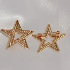 Broche Estrela / Broche de Pedra de Estrela / Broche de Pedra de Pedra / Material de Liga Atacadista