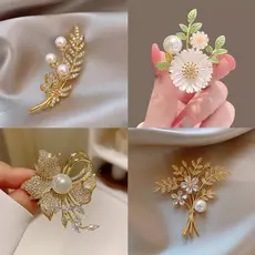 Broches De Flores Luxuosos Da Moda Feminina , Alfinetes De Peito De Borboleta Com Apelo Exclusivo De Alta Qualidade E No