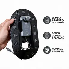 Organizador de Cabos Starlink Mini Suporte Enrolador Compacto Portátil para Fonte e Cabos - DG SHOP