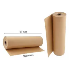Bobina Papel 30cm Semi Kraft Pardo 50mts