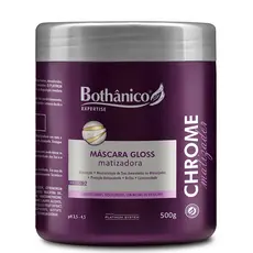 Máscara Matizadora Cabelos Loiros Brancos Capilar Matizador Chrome Bothânico Hair 500gr
