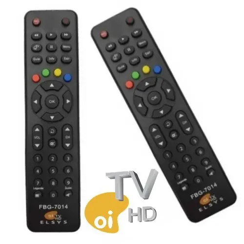 Kit 2 Controle Remoto Para Receptor OI TV HD 7014