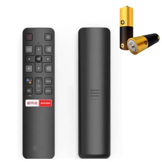 kit 2 Controle Remoto Para Tv TCL Android Com Pilhas