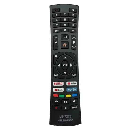Controle Remoto Para Tv Multilaser Led Smart 4k Tl032 Tl027