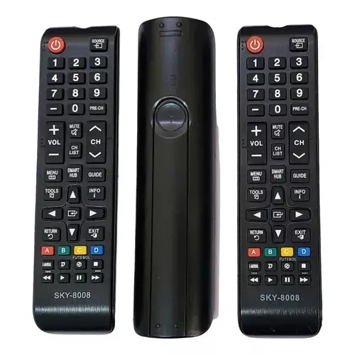 Kit 3 Controle Remoto compativel Tv Samsung 8008 Com Pilhas