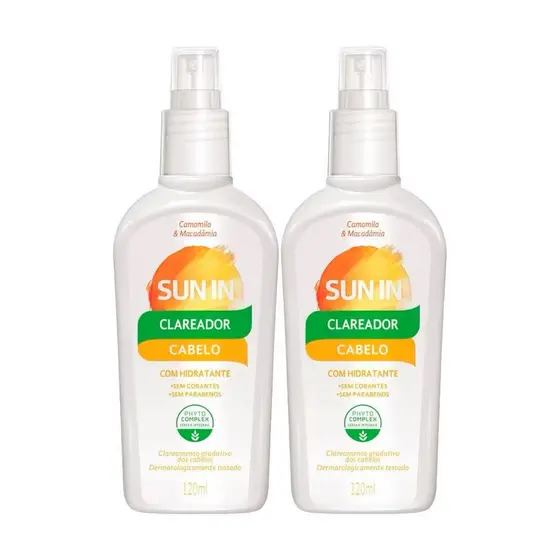 Kit C/2 Clareador e Hidratante Capilar Sun In Phytoervas 120ml