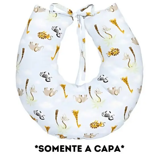 Capa Almofada Amamentação MT Varias Estampas Com Laço Apoio Para Gestante Menino Menina