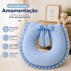 Almofada de Amamentação com Ziper para Gestante Travesseiro Apoio Removível Cores Neutras