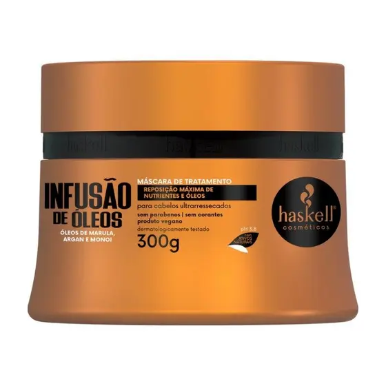 Máscara de Tratamento Infusão de Óleos para Nutrição Haskell 300g