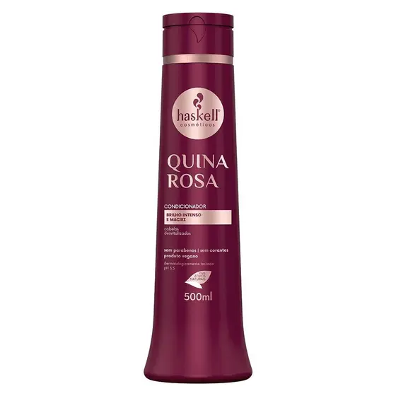 Condicionador Quina Rosa Brilho Intenso e Maciez Haskell 500ml