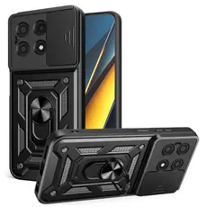 Para Xiaomi Poco X6 Pro Armadura À Prova De Choque Capa Dura Com Proteger A Função Da Câmera E Suporte Magnético De Anel