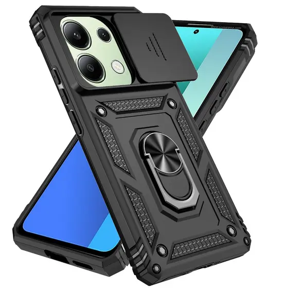 Xiaomi POCO X6/M6 Pro/X5/X4/C40 Capa Rígida Com Armadura À Prova De Choque Função De Proteção Da Câmera E Suporte Magnét