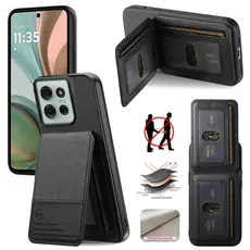 Nova Embalagem Para Motorola Moto G86/G56/G06/G85/G75/G55/G45/G35/G15/G05 Caso Com Carteira Slot Cartão De Crédito