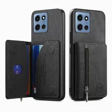 Nova Embalagem Para Motorola Moto G86/G56/G06/G85/G75/G55/G45/G35/G15/G05 Caso Com Zíper Carteira Slot Cartão De Crédito