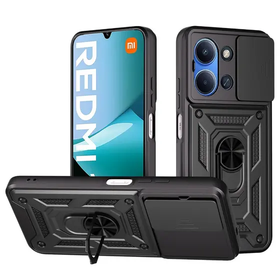 Para Xiaomi Poco C85 4G Armadura À Prova De Choque Capa Dura Com Proteger A Função Da Câmera E Suporte Magnético De Anel