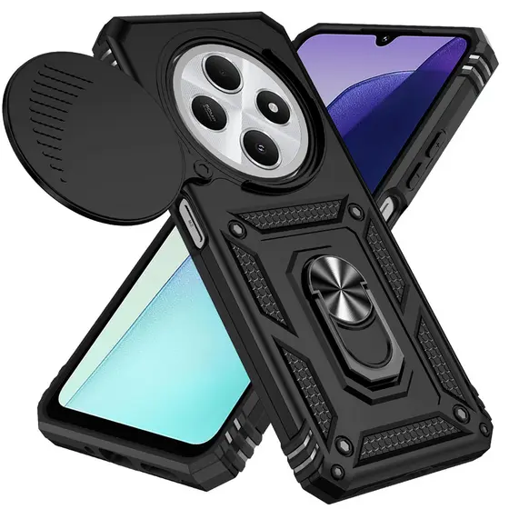 Para Xiaomi Poco C75 Armadura À Prova De Choque Capa Dura Com Proteger A Função Da Câmera E Suporte Magnético Do Anel De