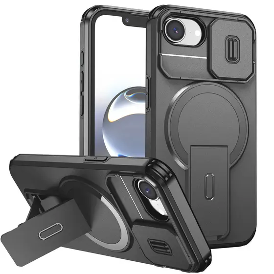 Capa Magnética Compatível Com iPhone 17E/16E À Prova De Choque Suporte