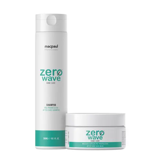 Kit Tratamento pós progressiva shampoo e máscara Zero Wave - Macpaul Professional