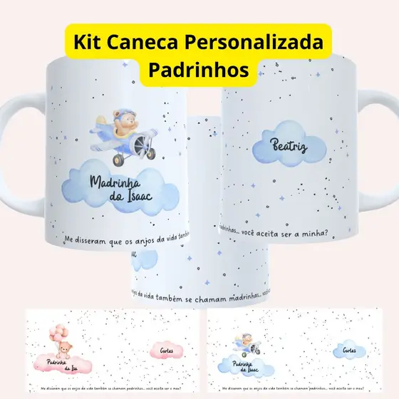 Caneca Porcelana Personalizada Padrinho Madrinha Caneca Convite Caneca Fofa Caneca Presente Madrinha