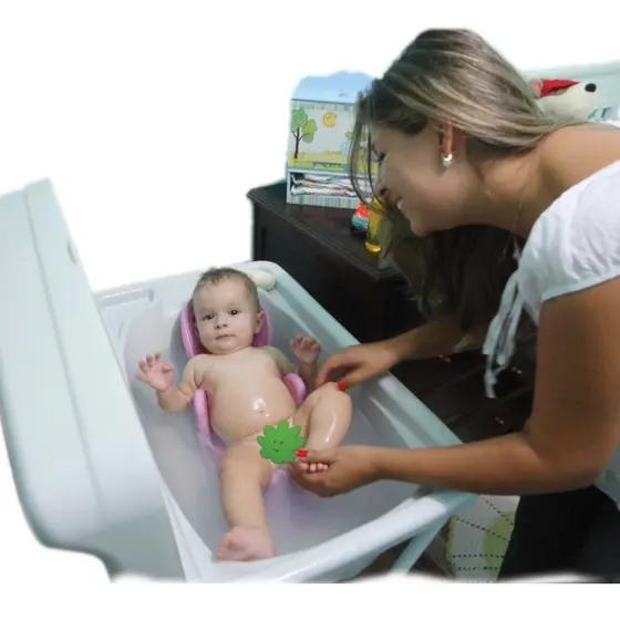 Cadeirinha para Banho do bebê - Cadeirinha Anatômica Bebê, Descanso, Banho, Alimentação - Acomoda Baby