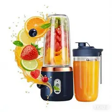 Mini Liquidificador Portátil De Suco De Alimentos Misturador Leite 450ML 6 Lâminas Espremedor Elétrico