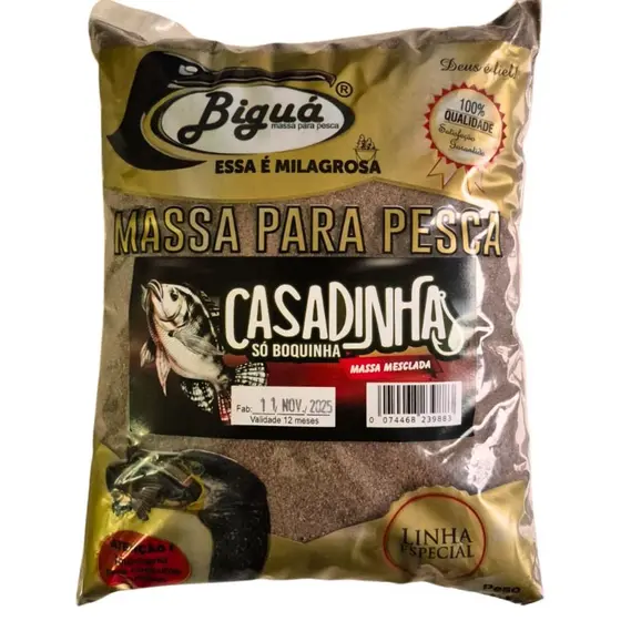 Massa De Pesca Especial Biguá Casadinha 500gr Pronta Tilápia