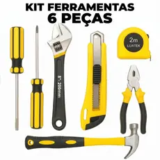 Kit Ferramentas 6 Peças para Manutenção com Alicate, Estilete e Chaves
