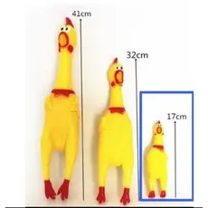 Galinha de Plástico para Pets – Brinquedo Mordedor com Apito Barulhento Frango