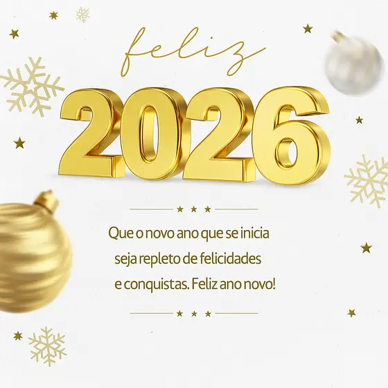 Adesivo Vitrini Feliz Ano Novo 2026