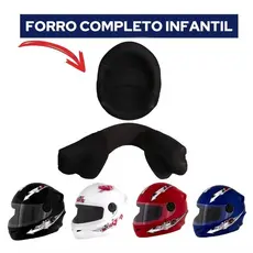 Forro de capacete Pro Tork Liberty 4 Kids Completo, Topo + Lateral (Fácil Montagem)