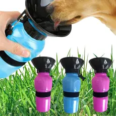 Garrafa Bebedouro Pet Garrafinha 500ml p/ Cachorro Pet Squeeze Passeio Hidratação