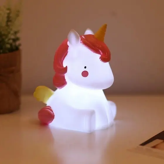 Luminária De Unicórnio 3D para Casa Quarto Sala Criança Infantil