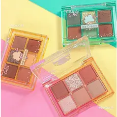 Paleta de Sombras6 Cores City Girls Ice Cream Cores Neutras Cintilantes Opacas