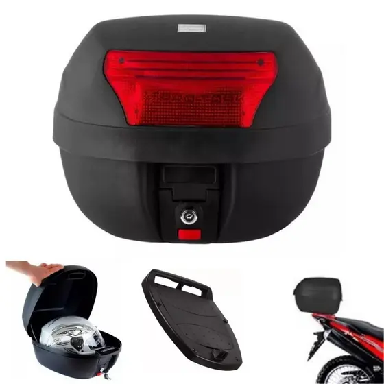 Baú bauleto Moto Protork 28 litros Universal Smart Box Base
