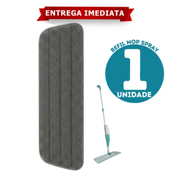 Kit 4 Unidades Refil de Mop Spray em Microfibra Alta Absorção Universal