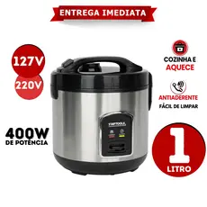 Panela De Arroz Elétrica 5 Xícaras 1 Litro Antiaderente 127v ou 220v