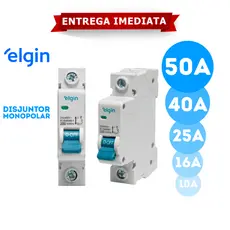 Disjuntor 1 Polo Elgin De 10A até 50A Termomagnético Curva C
